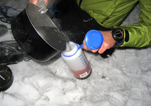 Pouring Water for Backcountry Jello